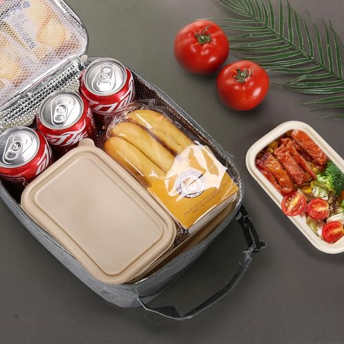 Lovoeo Lunch box Lunch bag for men women Insulated Lunchbox Lunch bags for Work Picnic Travel (Grey) - color: Gray