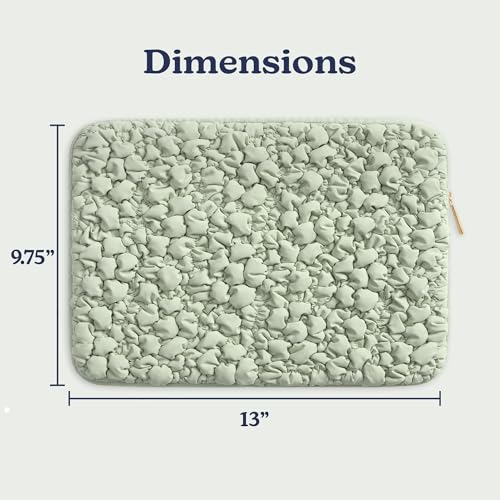Vandel Puffy Laptop Sleeve Case, 13-14 inch Laptop Sleeve Bag Case 13.3 Inch, Compatible with MacBook Air/Pro 13/Pro 14/iPad Pro 12.9, HP Dell ASUS Computer Bag Cover, Sage Crunch - color: f. Sage Crunch