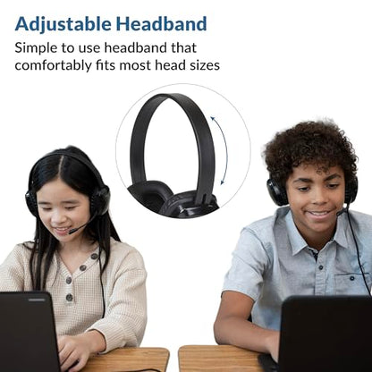 Cyber Acoustics AC-6014 USB-C Stereo Headset with Microphone for PC – Wired USB-C Computer Headset, in-Line Volume and Mute Controls for Classroom, School, Office, or Home Use - size: 1-USBC