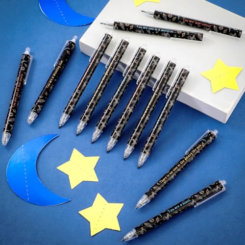 Sinload 60 Pcs Mechanical Pencil Bulk, 0.7 mm Cute Motivational Mechanical Pencil for Writing, Sketching, Drawing, Gifts from Teacher Reward Office Supplies Bee Party(Space) - style: Space