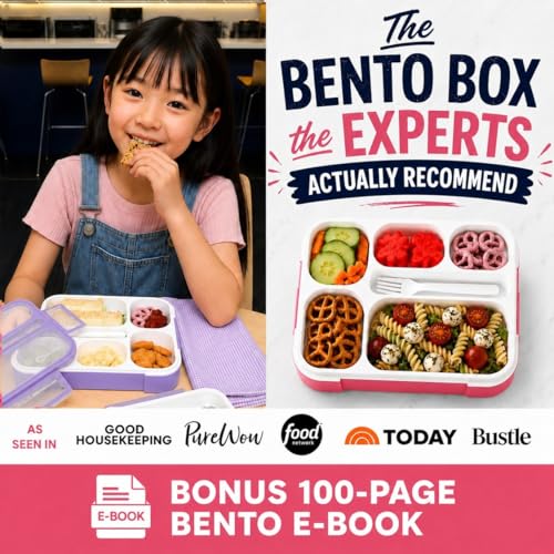 kinsho Lunch Boxes for Kids Girls Teens - Bento Box Set of 2 with Insulated Bag & Ice Pack, 6 Compartment Leak Proof Container, BPA-Free, Microwave Safe, Ideal for School & Work, Pink & Purple - color: Lilac + Pink