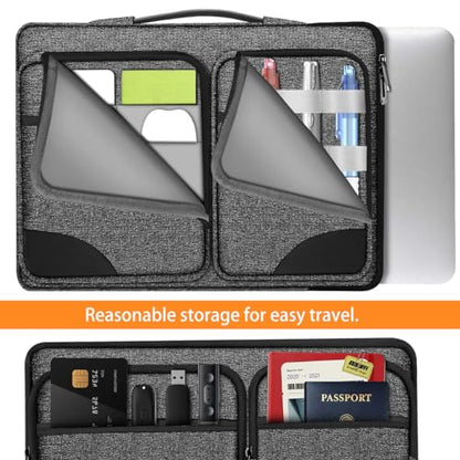 Hseok Laptop Case 15 15.6 16 inch Sleeve with Handle and Hidden Straps,Compatible with MacBook Neo 16",MacBook Pro Air 16" 15", 360°Protective PC Briefcase with 4 Pockets for Accessories,BJP-Dark - color: Bjp-dark