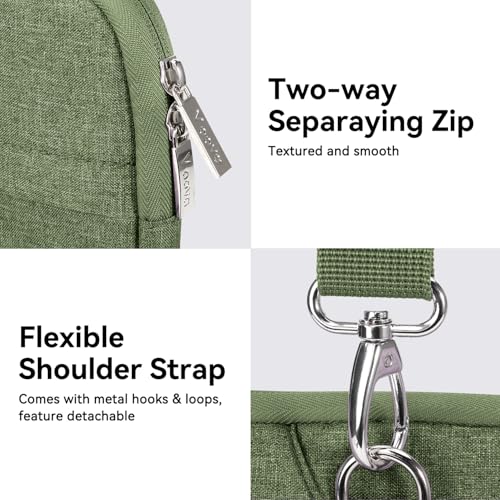Voova Laptop Bag 15.6 Inch, Waterproof Computer Sleeve Carrying Case with Shoulder Straps & Handle Compatible with Macbook Air 15 M2/M3/M4, MacBook Pro 15/16, 15-16 Inch Hp Dell Lenovo, Army Green - color: Army Green, size: 14-15.6In & 2019 New Macbook Pr