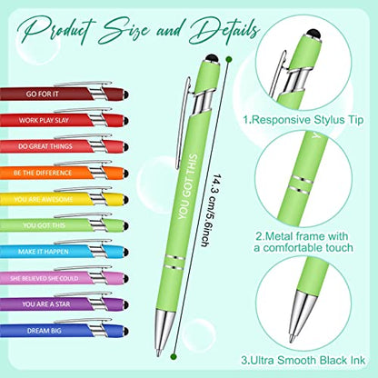 Geyee 24 Pcs Back to School Teacher Gifts Inspiration Sticky Notes with Funny Pens 3 x 4 Inch Employee Appreciation Gifts for Coworkers Teacher Employee Office Staff Work Team Appreciation Gift - style: Inspiration