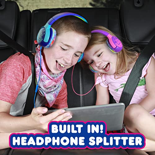 Move2Play, Kidz Bop, Wired Headphones for Kids | Microphone | 3.5mm Plug | Volume Limiting 85dB/94dB | Soft Pads | Adjustable | School Use | Gift 3 4 5 6 7 8+ Year Old Girls Boys Toddlers - color: Wired - Pink