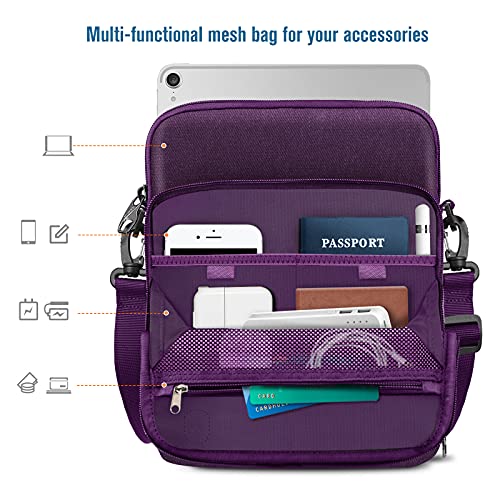 FINTIE 11 Inch Tablet Sleeve Case, Briefcase Shoulder Bag for 11" iPad (A16) 2025, Air M3 M2 2025/2024, 10.9" iPad 10th Gen, 10.9" Air 5/4, Galaxy Tab, Purple - color: Purple