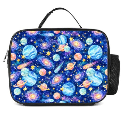 Planet Star Moon Lunch Box Insulated Reusable Lunch Bag Tote Cooler for Women Men Boy Girl School Work Office Picnic - color: Planet