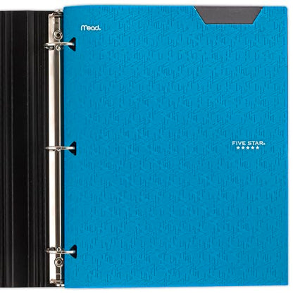 Five Star 2-Pocket Folder, Plastic Folder with Stay-Put Tabs, Fits 3-Ring Binder, Holds 8-1/2" x 11" Paper, Tidewater Blue (333420H-ECM) - color: Tidewater Blue
