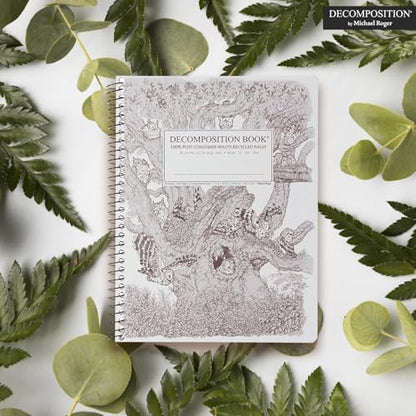 Decomposition Screech Owls College Ruled Spiral Notebook - 9.75 x 7.5 Journal with 160 Lined Pages - 100% Recycled Paper - Cute Notebooks for School Supplies, Home & Office - Made in USA - color: Screech Owls, style: Spiral-bound