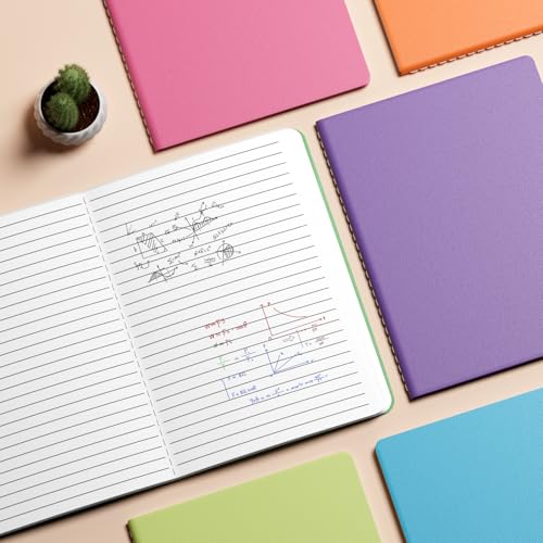 Large Colorful Notebook Journals Bulk, College Ruled, Lined Paper, 8.5x11 inch, 60 Pages, Journal Set for Travelers, Students and Office, Composition Diary Subject Notebooks Planner, 12 Pack - style: Lined