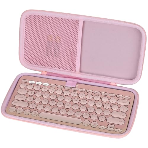 Lebakort Hard Case Compatible with Logitech Pebble Keys 2 K380s K380 Keyboard (Rose Case) - color: Rose Case