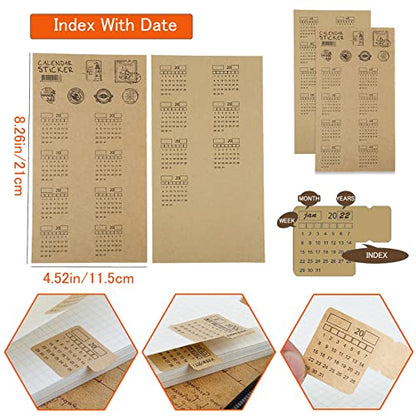 DY.2ten A5 6-Hole Binder Notebook Refills Set - 135 Sheets (270 Pages) Graph Paper + 2pcs A5 Zipper Binder Pockets + 5 Pcs A5 Dividers + Index Note Tabs + Index with Date + Ruler - color: A5 Square Paper