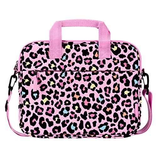Choco Mocha Kids Tablet Sleeve Bag for Boys & Girls, (10-12.5Inch) - color: Leopard-pink 12.5inch, size: 12.5inch(12.5 x 9.8 x 1.3)
