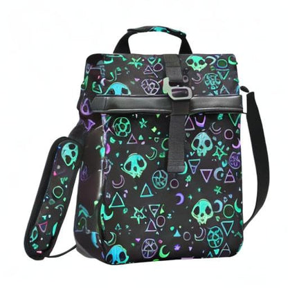 MNSRUU Insulated Lunch Bags Women Men, Magic Skulls Portable Reusable Thermal Meal Tote Cooler Bag Organizer, Adjustable Shoulder Strap, Handle - color: Skulls 192