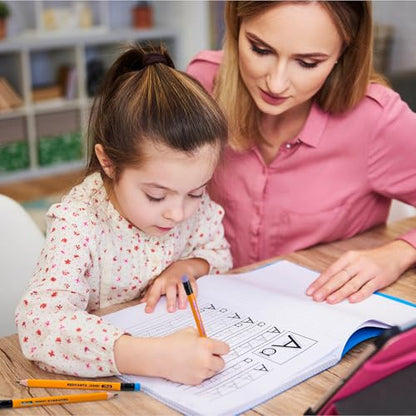 Jumbo HB Pre-sharpened Pencils #2 for Toddlers Preschoolers First Writing, Thick Triangular Grip Fat Pencils with Latex-Free Erasers, Break-Resistant, Back to School Supplies, 12 Count - color: Yellow