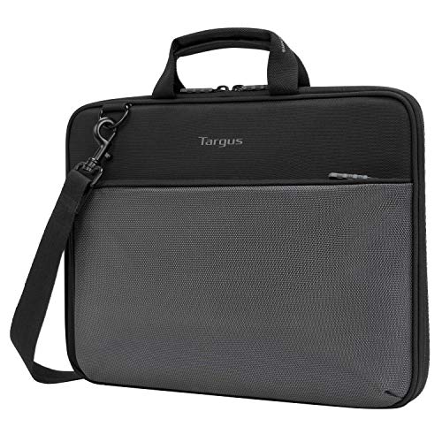 Targus Work-In Plus Case with Slim Profile, Soft Touch Interior, Large Front Pocket Pouch, Protective Sleeve fits 13-14-Inch Laptop Chromebook, Black (TED015GL) - size: 14 inch, style: Plus Case