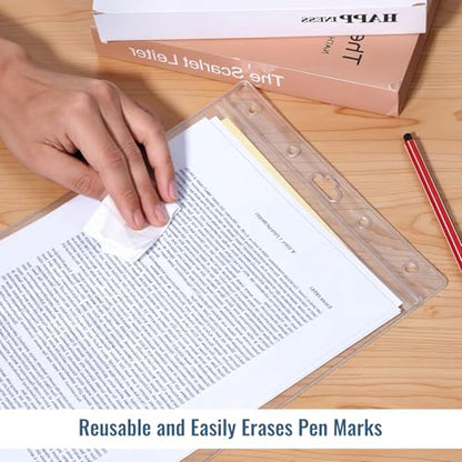 12 Pack Clear Sheet Protectors 8.5" x 11" Waterproof Resealable Zip Page Protectors Heavy Duty Dry Erase Document Holder Plastic Sleeves Protectors for Documents Photos Wall Sign Display