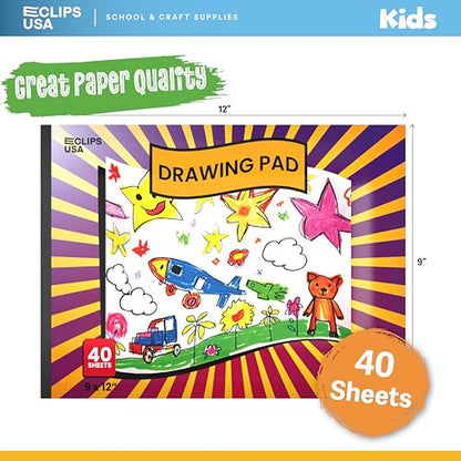 Sketch Book for Kids, Drawing Pad for Kids, Drawing Paper, Sketch Pad for Kid, Sketchbook for Kid (9 x 12, 40 Sheets) (4) - size: 4 Pack