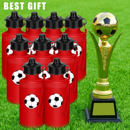 Zubebe 36 Pcs Sports Water Bottles Bulk Squeeze Reusable Plastic Water Bottles Back to School Supplies Summer Gifts for Students School Travel Hiking Cycling Event Team Gift - color: Red