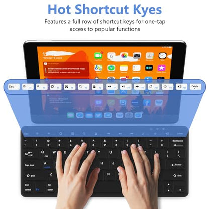 MMK Bluetooth Keyboard, Tablet Keyboard Compatible iPad 11th Generation,iPad 10th/9th/8th & Air 5th/4th, iPda Pro 13/12.9/11-Inch and Air 13/11-Inch Models and More Bluetooth-Enabled Devices-Black - color: Black