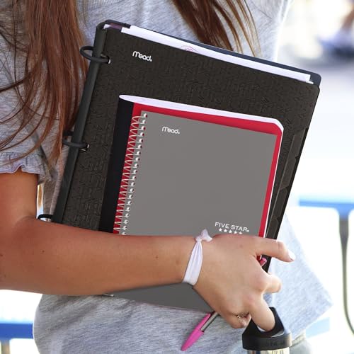 Five Star Spiral Notebook, 2 Subject, College Ruled, 9 1/2" x 6" 80 Sheets, Gray (840029AA3-ECM) (Pack of 12) - color: Gray, size: Pack of 12