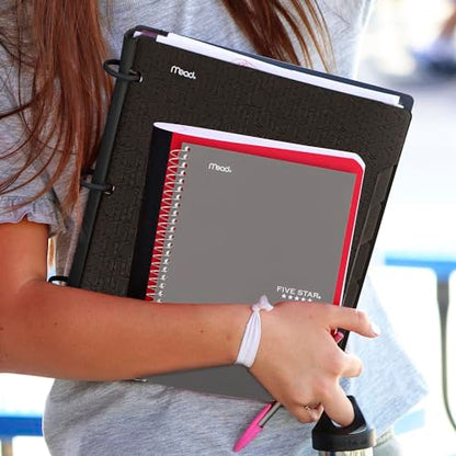 Five Star Spiral Notebook, 2 Subject, College Ruled, 9 1/2" x 6" 80 Sheets, Gray (840029AA3-ECM) (Pack of 12) - color: Gray, size: Pack of 12