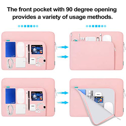 Lacdo Laptop Sleeve Case for 16 inch New MacBook Pro M5 Pro/Max A3428 A3429 (2026), M4/M3/M2/M1 Pro/Max A3403 A3186 A2991 A2780 A2485 A2141 2024-2019 | 15" Surface Laptop 7/6/5/4/3 Computer Bag, Pink - color: Pink, size: New MacBook Pro 15/16 Inch