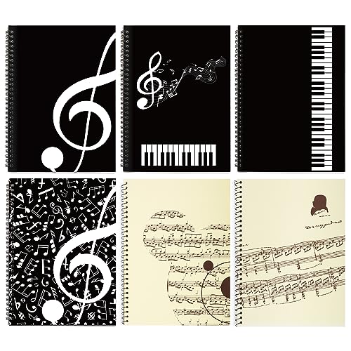 MAXCURY Blank Sheet Music Composition Manuscript Staff Paper Art Music Notebook Black 100 Pages 26x19cm - color: Music Note