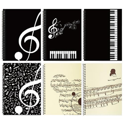 MAXCURY Blank Sheet Music Composition Manuscript Staff Paper Art Music Notebook Black 100 Pages 26x19cm - color: Music Note
