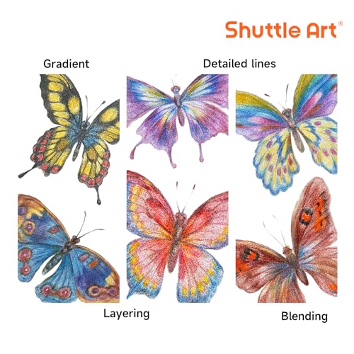 Shuttle Art 메탈릭 색연필 60개, 성인용 컬러링을 위한 색연필, 선물 틴 박스에 담긴 소프트 코어 컬러링 연필, 어린이 성인 초보자 아티스트 드로잉 스케치를 위한 드로잉 연필 - color: 60가지 메탈릭 색상