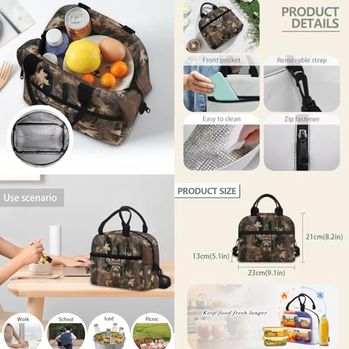 Tree Branch Deer 3PCS Backpack for Boys Girls Teens, 3 in 1 Lightweight School Bag 17 Inch School Backpack with Lunch Box Pencil Case for Middle High Students - color: Tree Branch Deer
