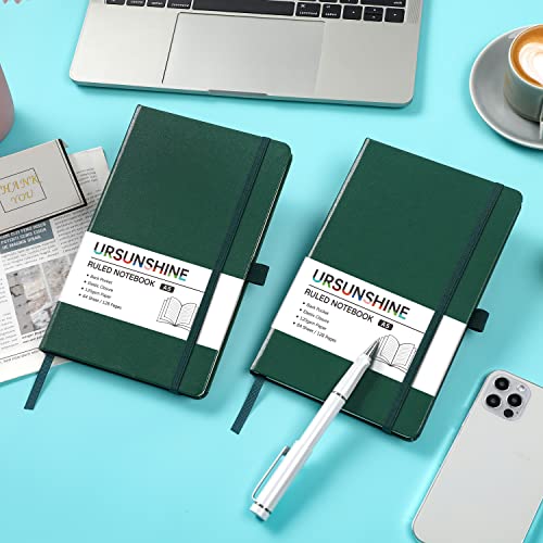 Ruled Notebook/Journal - Classic Lined Journal/Notebook, 5.3'' x 8.26'', Hardcover with Thick Paper, Banded + Pen Holder +Inner Pocket - Turquoise - color: Turquoise, size: Ruled