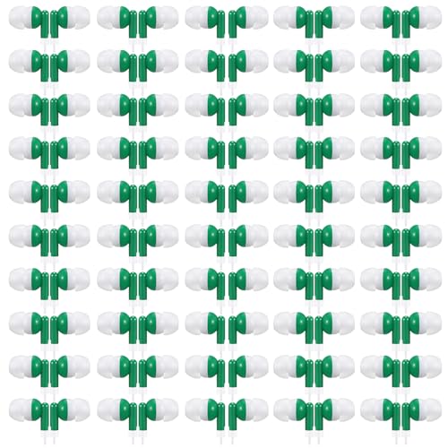 50 Pack Earbud Bulk Headphone for Classroom Earphone Earbud with Wire Individually Bagged Wired in Ear Buds(Green) - color: Green