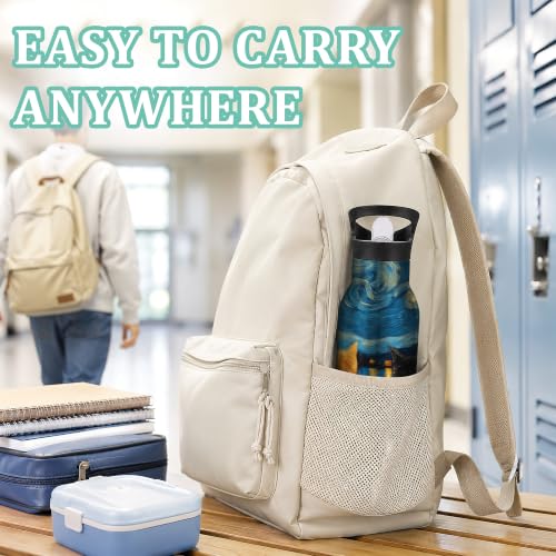 Cat Night Insulated Water Bottle,Starry Night Stainless Steel Water Bottles 20 oz with Straw Lid,Leak Resistant Double Wall Insulated Flask with Handle for Travel Outdoor Gym - color: Cat Night,Starry Night