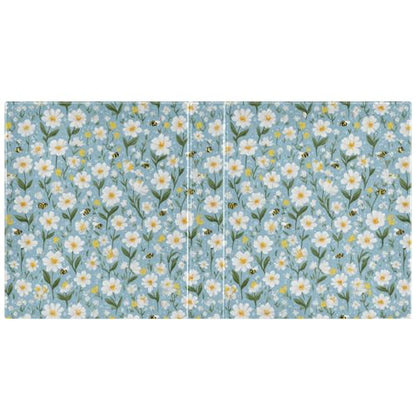 Mini Bee Daisy 3 Ring Binder 1.5 Inch Binder with Clipboard PVC Pockets Fits 8.5 x 11 Inch Paper Holds 200 Sheets for School and Office Supplies