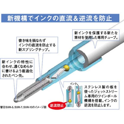 Uni Jetstream Multi Pen 0.7mm Ballpoint Pen and 0.5mm Mechanical Pencil, Black Transparent Body (MSXE460007T24) - style: Black Transparent Body