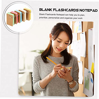 5PCS Blank Flash Cards for DIY Memory and Writing Portable Index Cards Binder Rings Creative Classroom Essentials for Teachers and Students