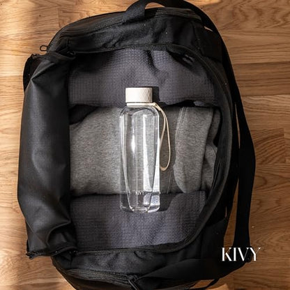 KIVY Slim Water Bottle 22oz [Lightweight & Shatterproof] Leak Proof Bottle for Women & Men - Clear plastic water bottle no straw - Dishwasher Safe Tritan Bottle BPA Free - color: 04 Cream Clear, size: 22oz