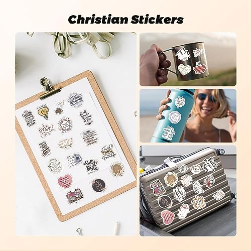 Bible Study Supplies,Christian Gifts for Women,Bible Accessories with Bible Highlighters,Multi Color Ballpoint Pen,Transparent Sticky Notes,Tabs and Christian Stickers,Annotation Supplies for Women