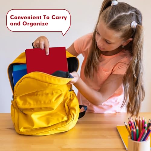 Plastic 2 Pocket Folders with Prongs, 30 Pack, Heavyweight, Letter Size Poly Folders with 3 Metal Prongs Fastener Clips (Red) - color: Red