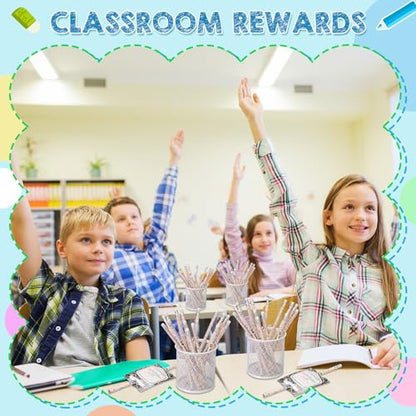Tenceur 24 Set/48 Pcs Back to School 4th Graders Pencils and Cards Set, Fourth Grade Motivational Wooden Pencil with Erasers, Composition Book Greeting Note for Student Classroom Reward Gift - style: 4th Graders