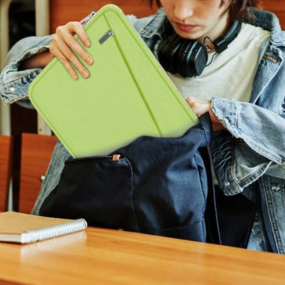 Laptop Case 15.6 inch, Slim Computer Carrying Bag Protective Cover Briefcase with Front Pocket, Durable Laptop Cover for 15-16 Inch HP, Dell, Lenovo, Asus, Notebook, Light Green - color: Light Green, size: 15.6 Inch