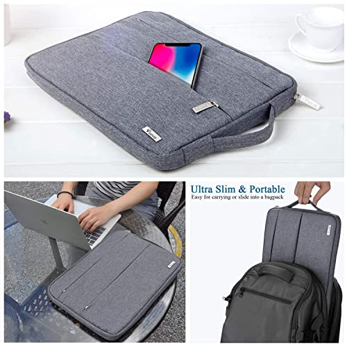 Voova Laptop Sleeve Carrying Case 14 15 Inch Compatible with MacBook Air 15 M2/M3/M4 2022-2025, MacBook Pro 15, Hp Chromebook 14, Waterproof Slim Computer Cover Bag,Grey - color: Grey, size: 14-15 Inch
