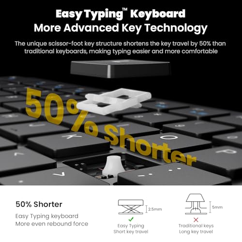 cimetech Wireless Keyboard and Mouse Combo, 2.4G USB Full Size Wireless Computer Keyboard and Adjustable Mouse for Computer/Laptop/PC/Mac/Windows - Black - color: Matte Black