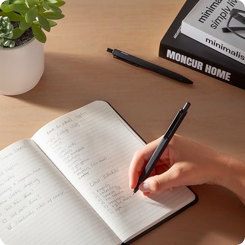 U Brands Cambria Mechanical Pencils, Set of 2, Midnight Black, Soft Touch, Medium (0.7 mm) Point, Lead and Eraser Refills - color: Midnight Black
