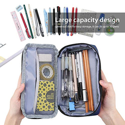 ProCase Pencil Bag Pen Case Bundle with A4 Leather Padfolio Clipboard