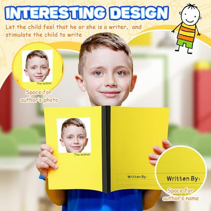 Henoyso 6 Pcs Primary Composition Notebook K-2, Wide Ruled 9.75" x 7.5" Journals, 60 Pages, Writing & Handwriting Practice for Kindergarten, 1st & 2nd Grade, Back to School Supplies (Stylish Color)