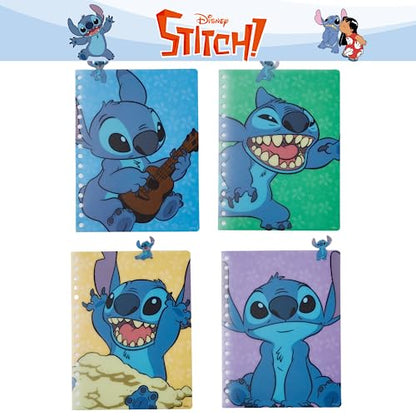 Innovative Designs Stitch Tab Journal Notebook, Spiral Bound, 96 Lined Pages, 8 x 7 inches, Blue - style: Stitch