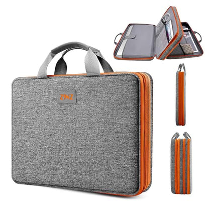 ZINZ Expandable Laptop Case 13-13.3-14 Sleeve Compatible with MacBook Pro/Neo 14" M5/M4/M3/M2/M1, MacBook Air/Pro 13", XPS 13/14, Surface Book/Laptop 13.5" and Most 13-14 inch Notebooks，G01OG01 - color: G01og01, size: 13-14"