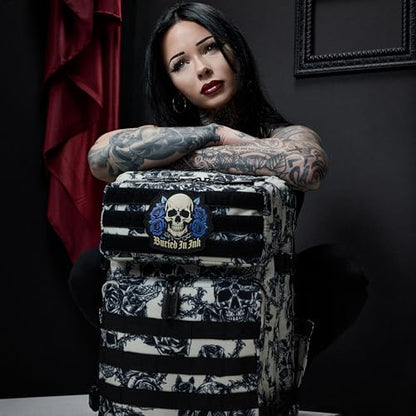 WOLFpak 45L Athletic Gym Backpack - Durable 1000D Waterproof Oxford Material with MOLLE Webbing, Laptop Pocket - color: Buried in Ink